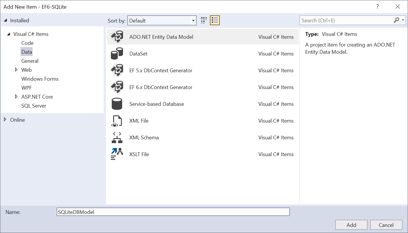 Using Entity Framework 6 with Database-First approach for SQLite ...